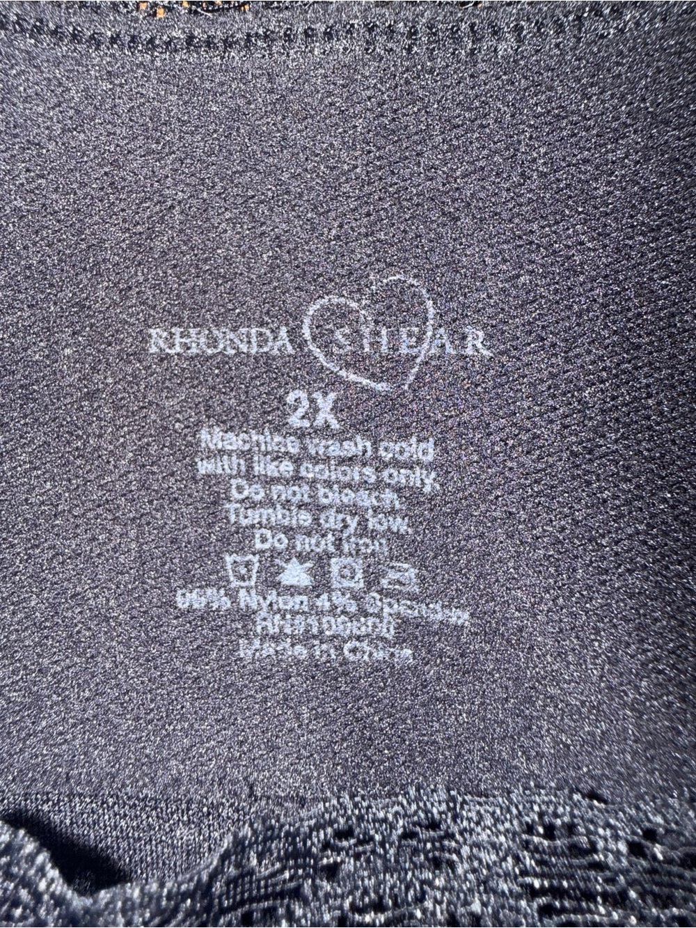 Rhonda Sheer Lace-Trim Seamless Comfort Bra - Black 2XL - Picture 4 of 7
